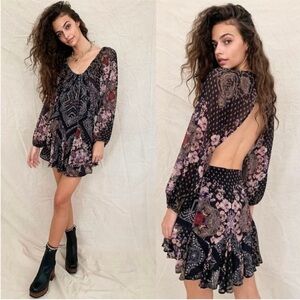 NWT 🏷️ Free People Seven Wonders Open Back Paisley Dress